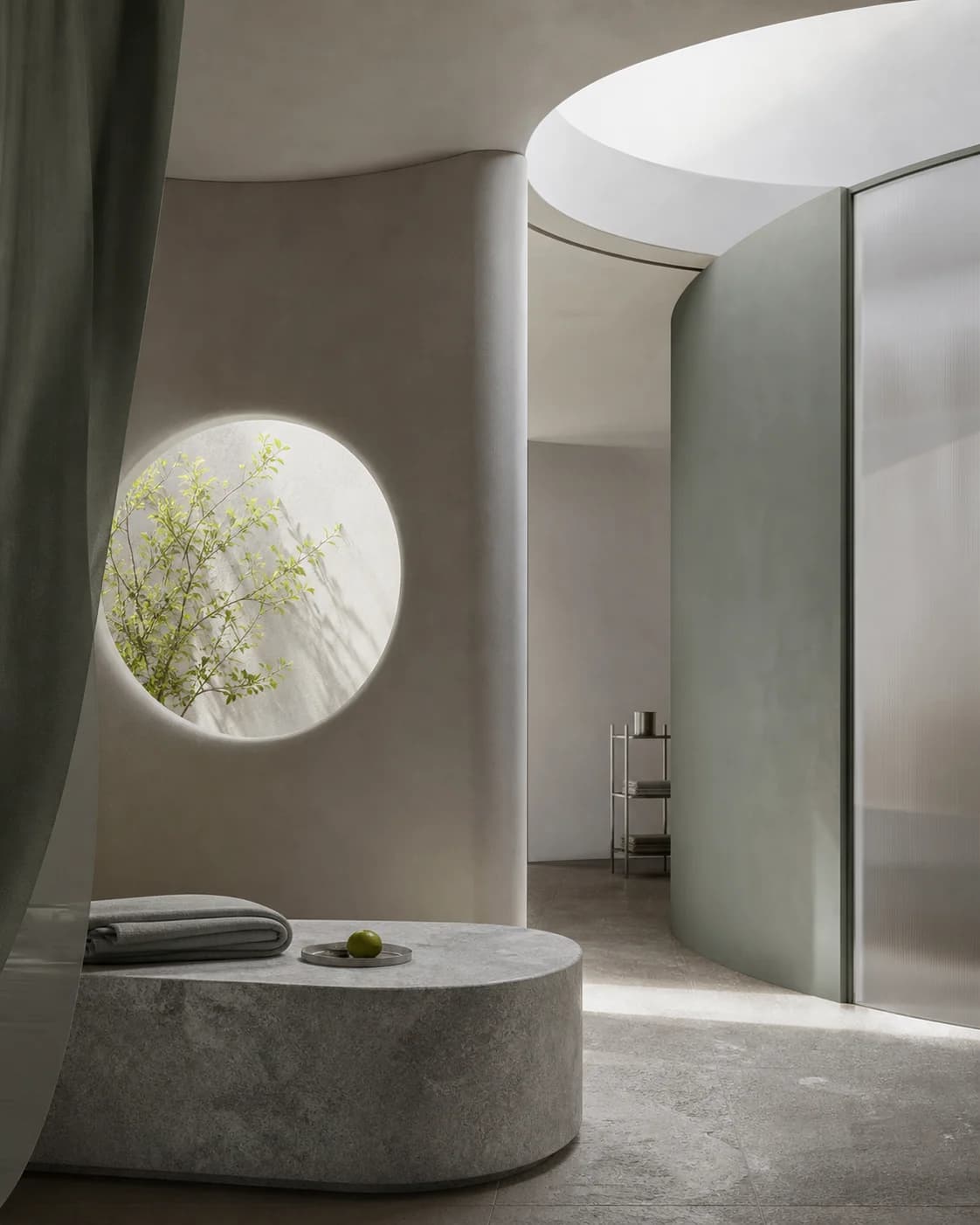 Mineral wellness interior created for the Halden House Concept case study